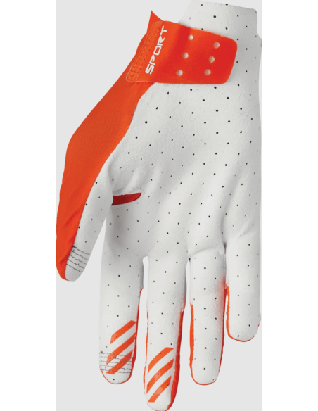 THOR SPORTMODE VENTED RED CROSS-COUNTRY MOTO GLOVES