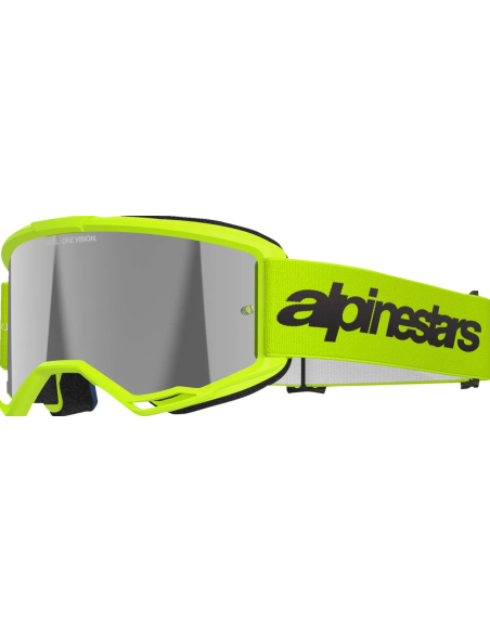 ALPINESTARS VISION 3 WORDMARK FLUO YELLOW/SILVER MOTOCROSS GOGGLES