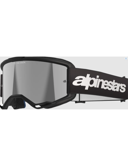 ALPINESTARS ОЧКИ ДЛЯ МОТОКРОССА VISION 3 WORDMARK BLACK/SILVER