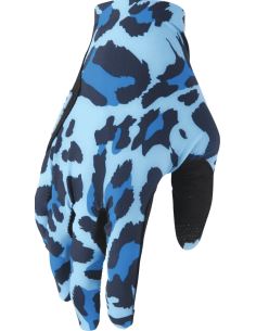 THOR LAUNCHMODE CHEETAH BLUE CROSS-COUNTRY MOTO GLOVES
