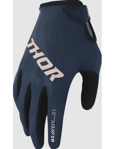 THOR WOMEN'S RIDEMODE BLUE CROSS-COUNTRY MOTO GLOVES