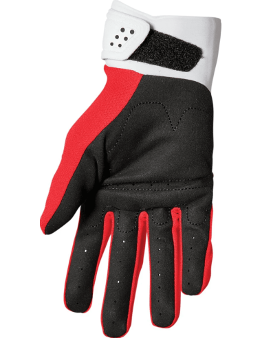 THOR CHILDREN'S SPECTRUM RED CROSS-COUNTRY MOTO GLOVES