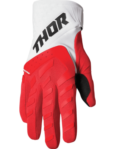 THOR CHILDREN'S SPECTRUM RED CROSS-COUNTRY MOTO GLOVES
