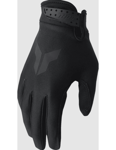 THOR CHILDREN'S LAUNCHMODE SPLIT BLACK CROSS MOTORCYCLE GLOVES