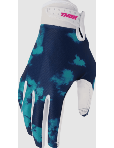 THOR CHILDREN'S LAUNCHMODE BLEACH AQUA CROSS-COUNTRY MOTO GLOVES