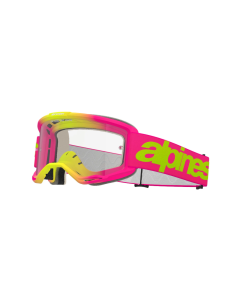 ALPINESTARS VISION 5 WORDMARK PINK/YELLOW MOTOKROSO AKINIAI