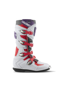 GAERNE GXJ WHITE/RED/PURPLE CROSS/ENDURO MOTO BOOTS