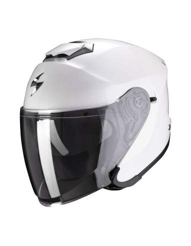 SCORPION EXO-S1 PEARL WHITE ATVIRAS MOTO ŠALMAS