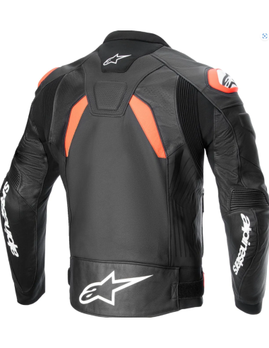 ALPINESTARS КОЖАНАЯ МОТОКУРТКА GP PLUS R V4 BLACK/WHITE/RED FLUO