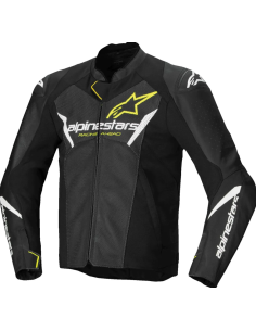 ALPINESTARS FASTER  V3 AIRFLOW BLACK/WHITE/YELLOW ODINĖ MOTO STRIUKĖ