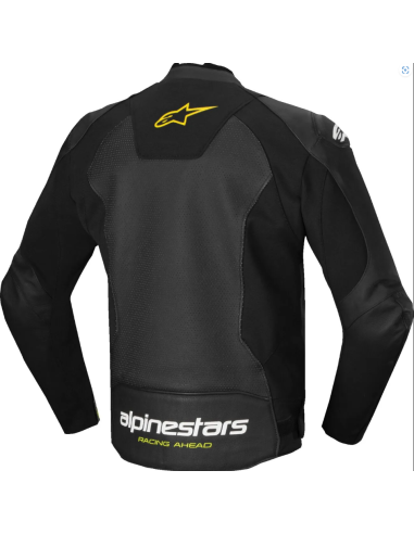 ALPINESTARS КОЖАНАЯ МОТОКУРТКА FASTER V3 AIRFLOW BLACK/WHITE/YELLOW
