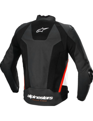 ALPINESTARS MISSILE V3 AIRFLOW BLACK/WHITE/RED LEATHER MOTO JACKET