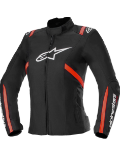ALPINESTARS ЖЕНСКАЯ КОЖАНАЯ МОТОКУРТКА STELLA DYNO ЧЕРНАЯ/КРАСНАЯ