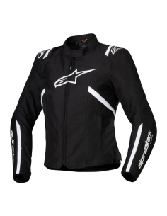 ALPINESTARS WOMEN'S STELLA T-SPS V2 WP BLACK/WHITE TEXTILE MOTO JACKET