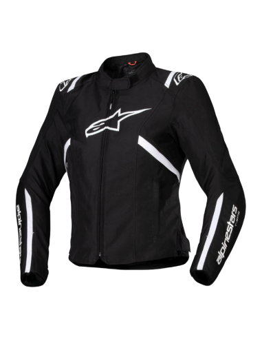 ALPINESTARS WOMEN'S STELLA T-SPS V2 WP BLACK/WHITE TEXTILE MOTO JACKET