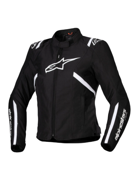 ALPINESTARS WOMEN'S STELLA T-SPS V2 WP BLACK/WHITE TEXTILE MOTO JACKET