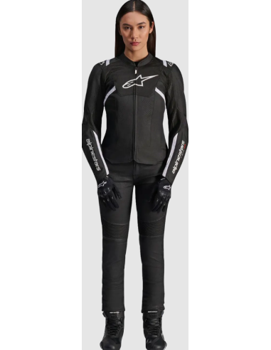 ALPINESTARS ЖЕНСКАЯ ЛЕТНЯЯ ТЕКСТИЛЬНАЯ МОТОКУРТКА STELLA T-SPS V2 BLACK/WHITE