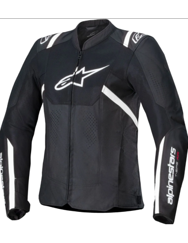 ALPINESTARS WOMEN'S STELLA T-SPS V2 BLACK/WHITE SUMMER TEXTILE MOTO JACKET