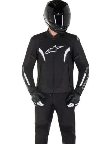 ALPINESTARS AST V2 AIR BLACK/WHITE SUMMER TEXTILE MOTO JACKET