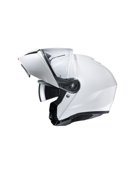HJC i90 PEARL WHITE FLIP-UP MOTO ŠALMAS