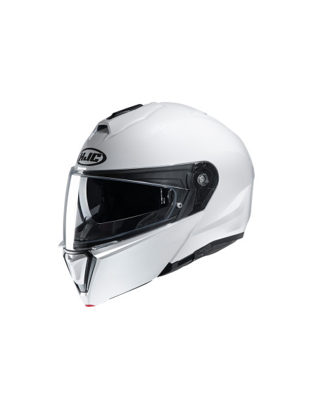 HJC i90 PEARL WHITE FLIP-UP MOTO ŠALMAS