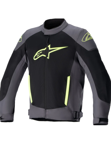 ALPINESTARS T-SPX SUPERAIR BLACK/GRAY/YELLOW SUMMER TEXTILE MOTO JACKET