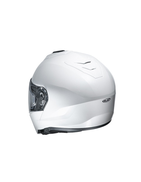 HJC I-90 SOLID PEARL WHITE FLIP-UP MOTO ŠALMAS
