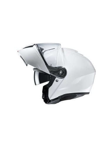 HJC I-90 SOLID PEARL WHITE FLIP-UP MOTO ŠALMAS