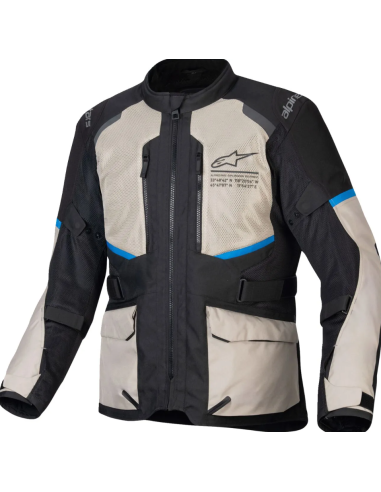 ALPINESTARS ANDES AIR DRYSTAR BLACK/GRAY/BLUE TEKSTILINĖ MOTO STRIUKĖ