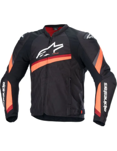 ALPINESTARS T-GP+R V4 BLACK/RED TEXTILE MOTO JACKET