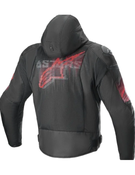 ALPINESTARS ZACA AIR VENOM BLACK/RED TEXTILE MOTO JACKET