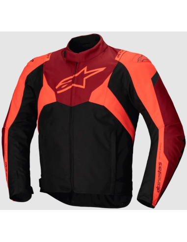 ALPINESTARS T-JAWS V4 BLACK/DARK RED/RED WATERPROOF TEXTILE MOTO JACKET