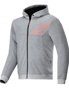ALPINESTARS ХРОМ V2 СПОРТИВНЫЙ УТЕПЛИТЕЛЬ СЕРЫЙ/КРАСНЫЙ ФЛУО ЛЕТНЯЯ ТЕКСТИЛЬНАЯ МОТО КУРТКА