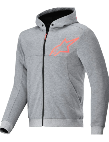 ALPINESTARS ХРОМ V2 СПОРТИВНЫЙ УТЕПЛИТЕЛЬ СЕРЫЙ/КРАСНЫЙ ФЛУО ЛЕТНЯЯ ТЕКСТИЛЬНАЯ МОТО КУРТКА
