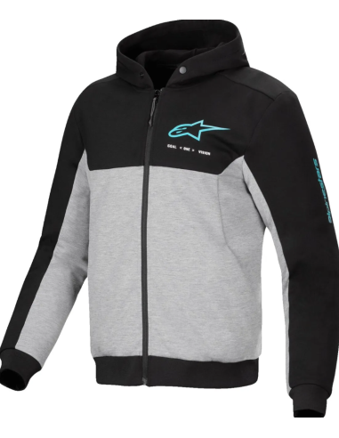 ALPINESTARS CHROME V2 SPORT BLACK/GRAY/TURQOUSE SUMMER TEXTILE MOTO JACKET