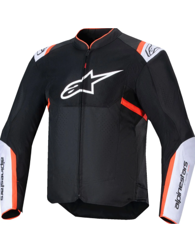 ALPINESTARS ЛЕТНЯЯ ТЕКСТИЛЬНАЯ МОТОКУРТКА T-SPS AIR V2 BLACK/WHITE/RED FLUO