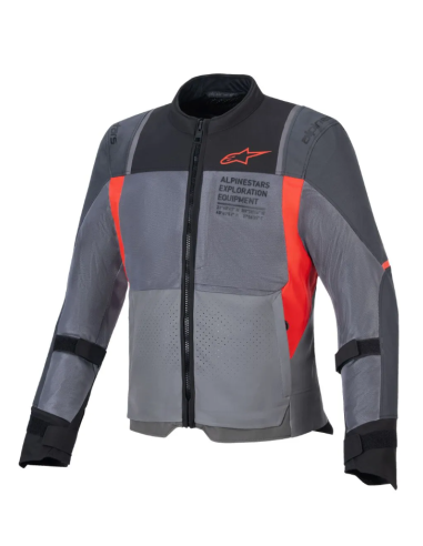ALPINESTARS ST-2 AIR GRAY/RED SUMMER TEXTILE MOTO JACKET