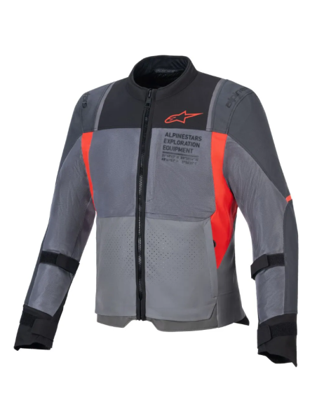 ALPINESTARS ЛЕТНЯЯ ТЕКСТИЛЬНАЯ МОТОКУРТКА ST-2 AIR СЕРО-КРАСНАЯ