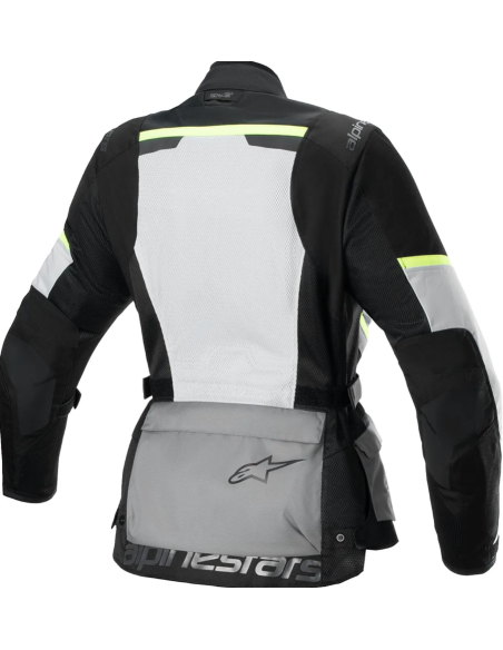 ALPINESTARS WOMEN'S STELLA ANDES AIR DRYSTAR BLACK/GRAY/WHITE TEXTILE MOTO JACKET