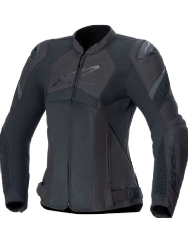 ALPINESTARS MOTERIŠKA STELLA T-GP+R V4 AIR BLACK TEKSTILINĖ MOTO STRIUKĖ