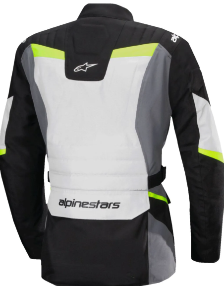 ALPINESTARS WOMEN'S STELLA ST-1 BLACK/BLUE/GRAY/FLUORESCENT YELLOW WATERPROOF BLACK TEXTILE MOTO JACKET