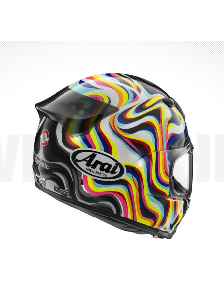 ARAI QUANTIC SWIRL WHITE SPORTS/INDOOR MOTORCYCLE HELMET