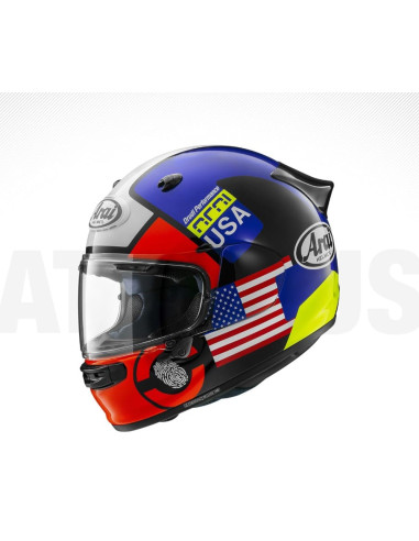 ARAI QUANTIC SWIRL RED SPORTS/UTTER MOTOR CHALLENGE