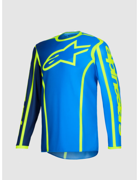 ALPINESTARS FLUID APEX BLUE/YELLOW CROSS MOTO JACKET