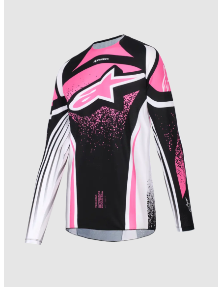 ALPINESTARS MOTERIŠKA STELLA TECHSTAR NOMUR BLACK/WHITE KROSINĖ MOTO MAIKUTĖ