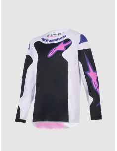 ALPINESTARS FLUID GRID BLACK/GRAY/PURPLE CROSS MOTO JACKET FOR KIDS