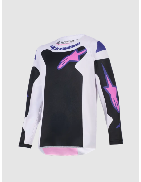 ALPINESTARS FLUID GRID BLACK/GRAY/PURPLE CROSS MOTO JACKET FOR KIDS