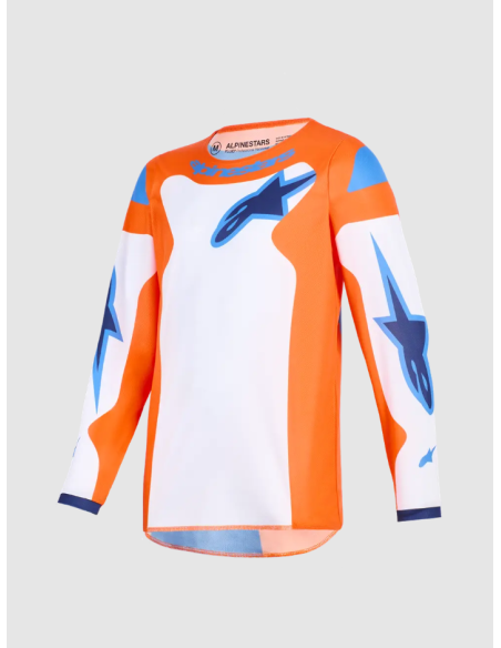 ALPINESTARS CHILDREN'S FLUID GRID BLACK/GRAY/PURPLE CROSS MOTO SHIRT