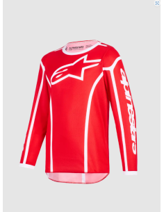ALPINESTARS FLUID APEX RED/WHITE CROSS MOTO JACKET FOR KIDS