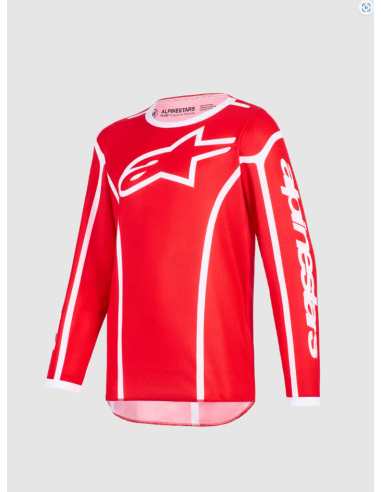 ALPINESTARS FLUID APEX RED/WHITE CROSS MOTO JACKET FOR KIDS